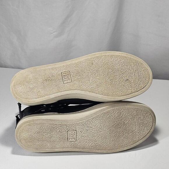 Frye Lena Harness Bootie Black Leather Back Zip Women's Size US 9 M - Picture 10 of 12